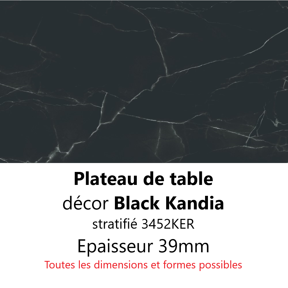 Plateau Marbre Black Kandia 39 mm