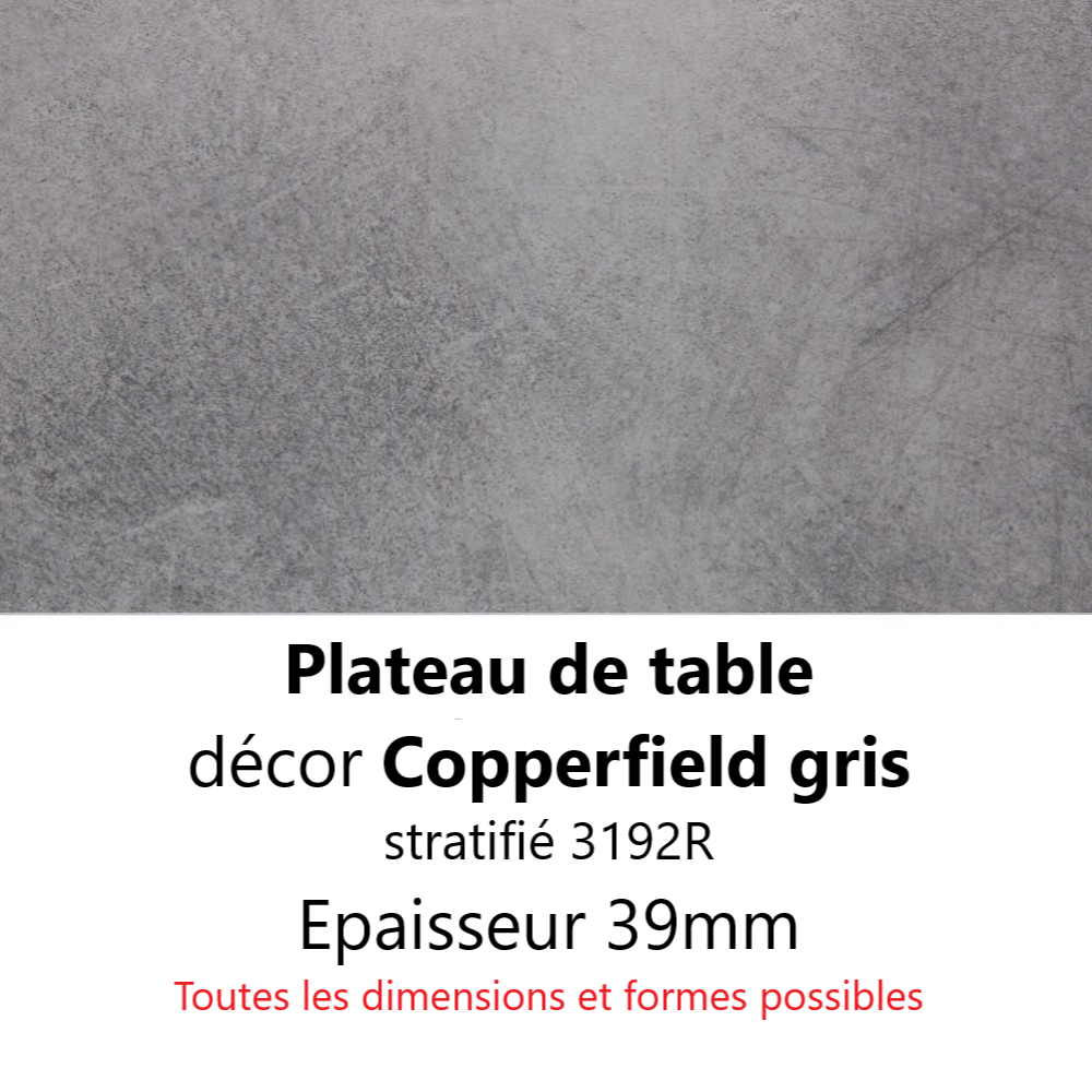 Plateau Copperfield Gris 39 mm