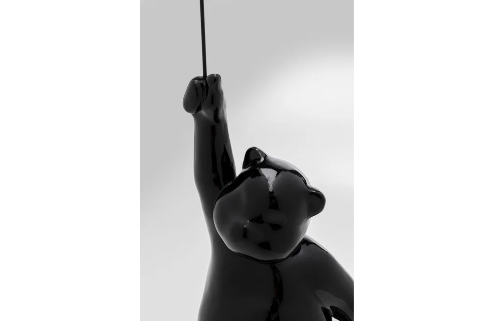 Statue Ours noir avec ballon Statue Ours noir avec ballon