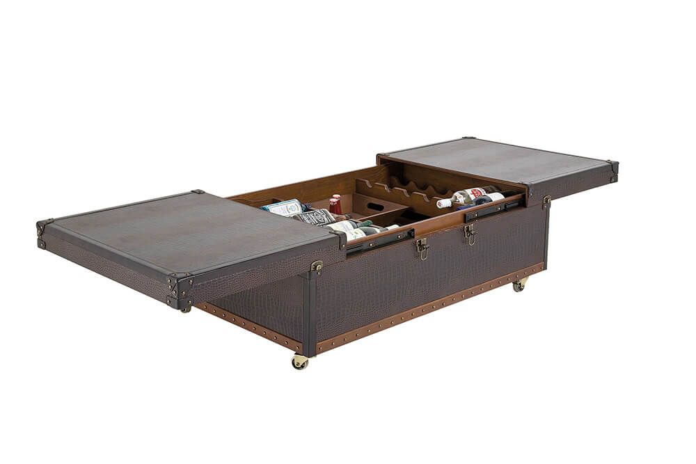 75167b Table basse bar Globetrotter
