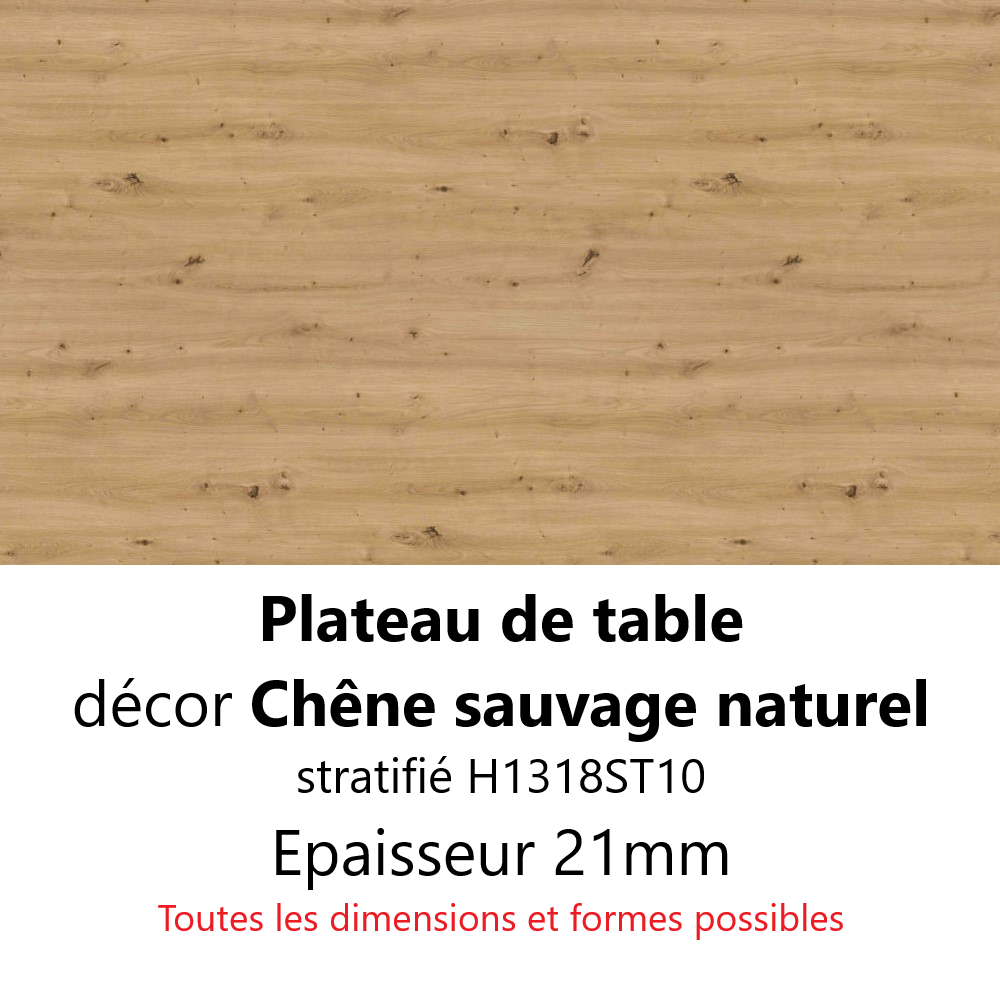 Plateau Chêne Sauvage naturel 21 mm