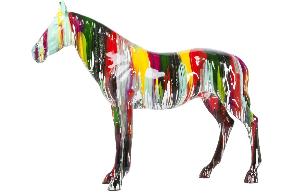 Figurine Cheval coloré XXL 164x216cm
