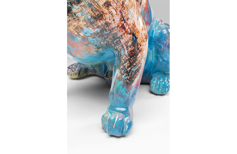 Statue Bouledogue coloré avec lunettes