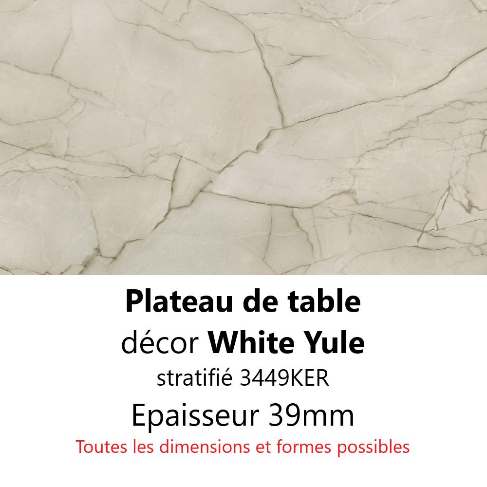 Plateau Marbre White Yule 39 mm