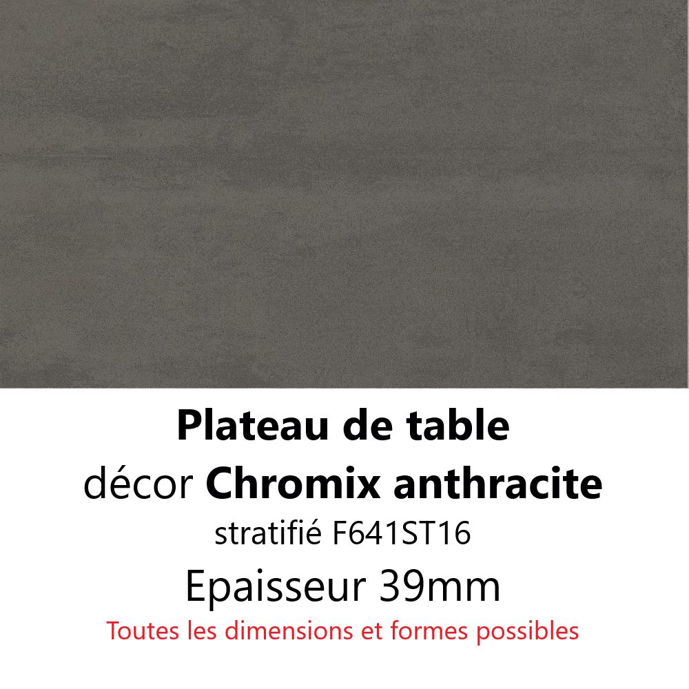 Plateau Chromix anthracite 39 mm