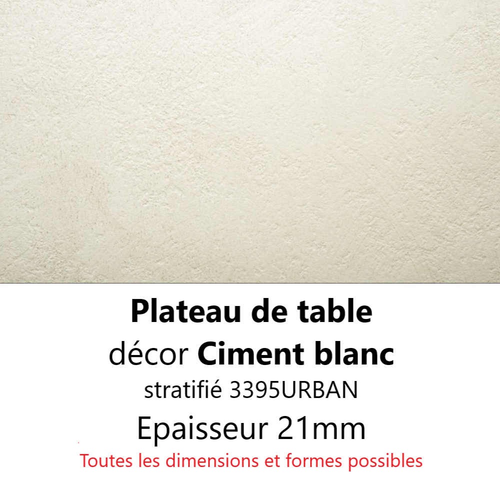 Plateau Ciment blanc 21 mm