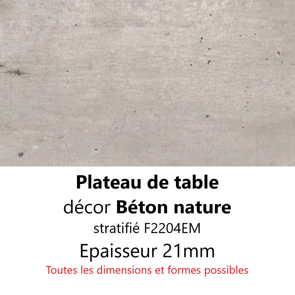 Plateau Béton nature 21 mm Plateau Béton nature 21 mm