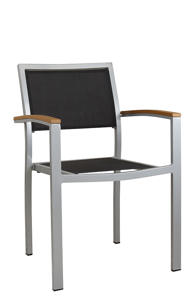 Gastro_Terrassenstuhl_Georgia-silber-schwarz_vorne_1000px Georgia Silber Black