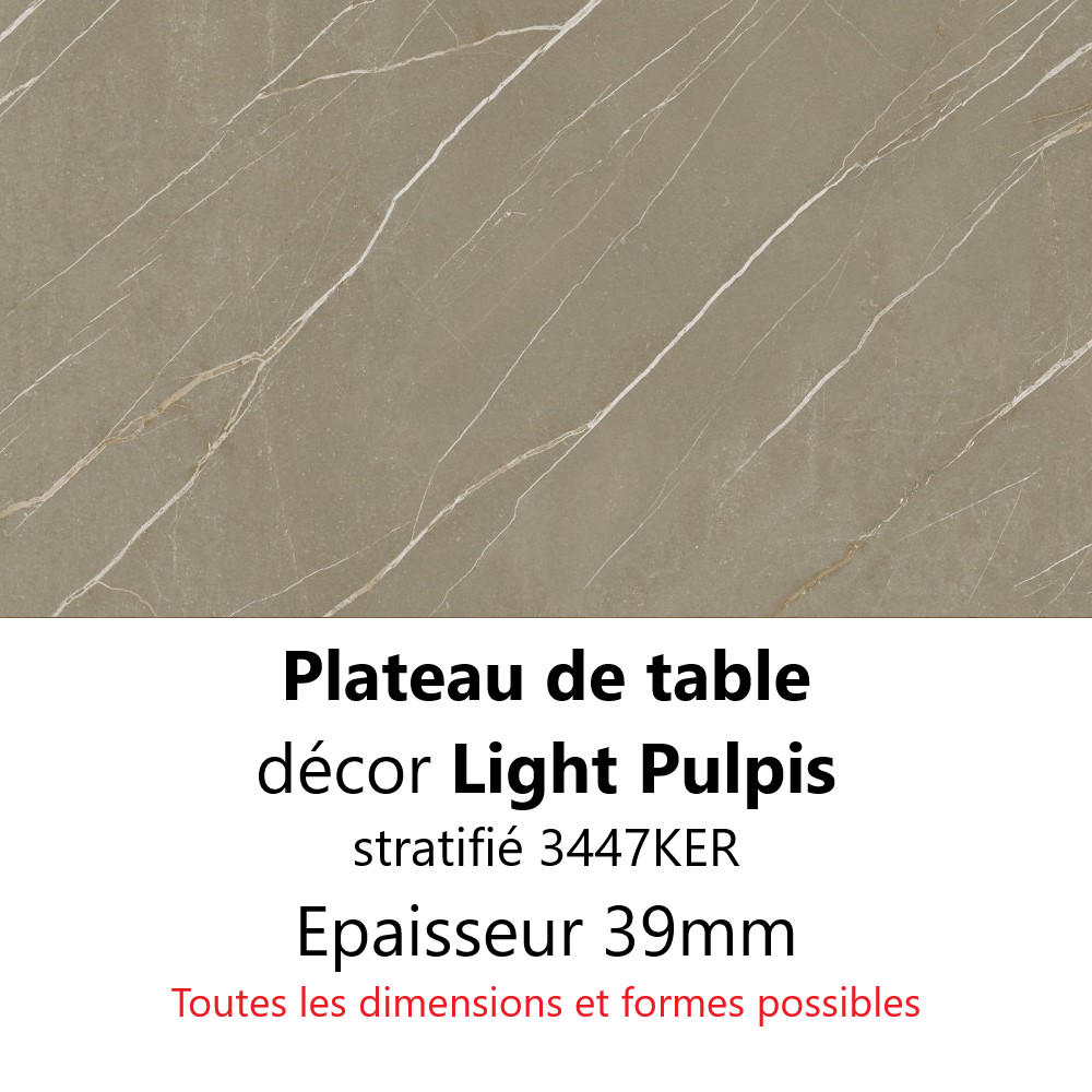 Plateau Marbre Light Pulpis 39 mm Plateau Marbre Light Pulpis 39 mm