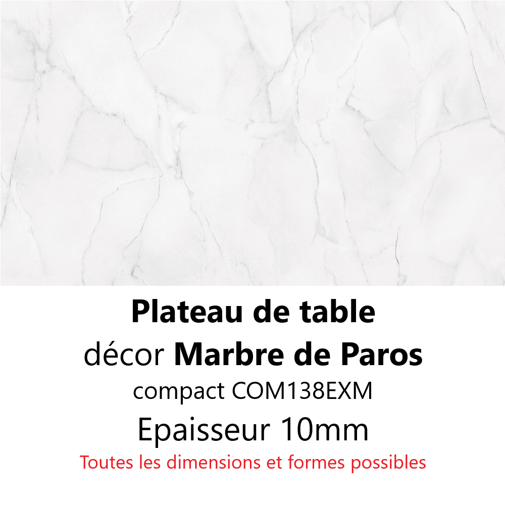 Plateau Marbre de Paros Compact 10 mm
