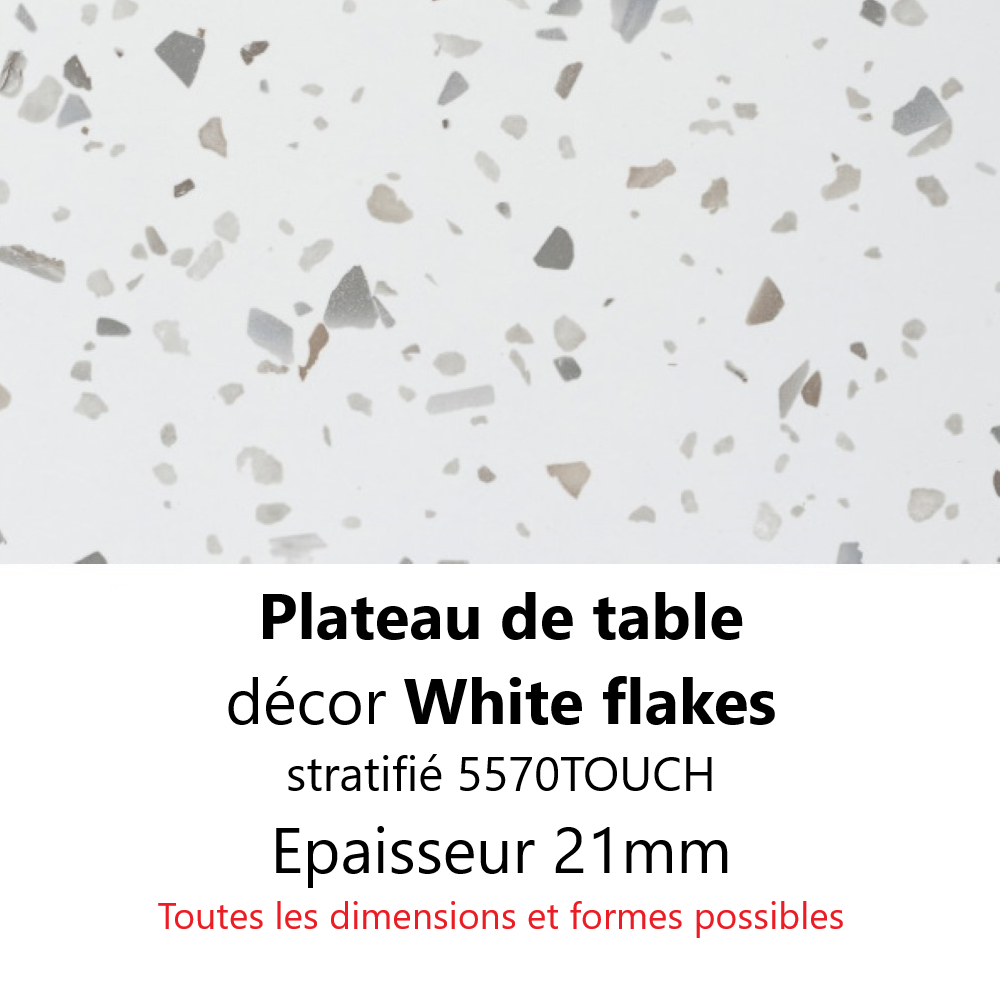 Plateau White Flakes 21 mm