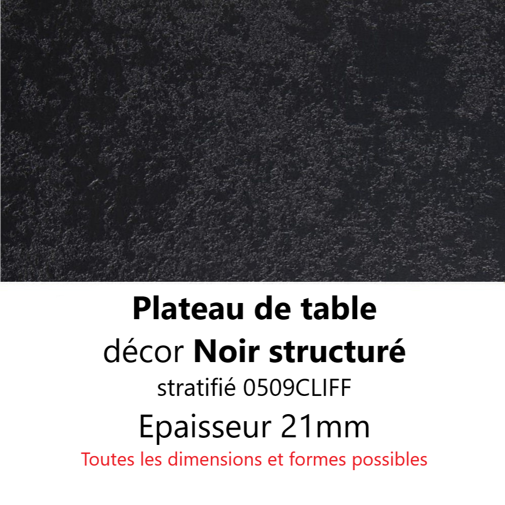 Plateau Noir structuré 21 mm Plateau Noir structuré 21 mm