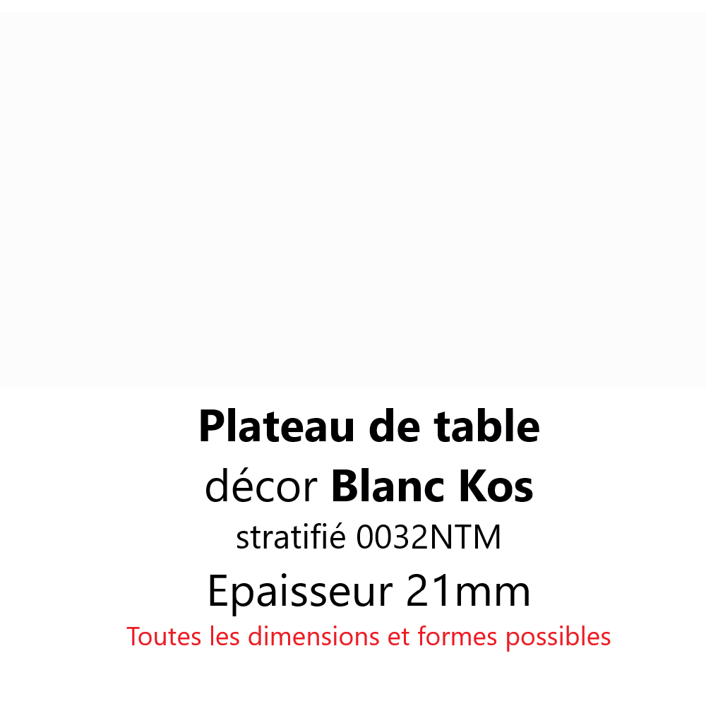 Plateau Fenix Blanc Kos 21 mm