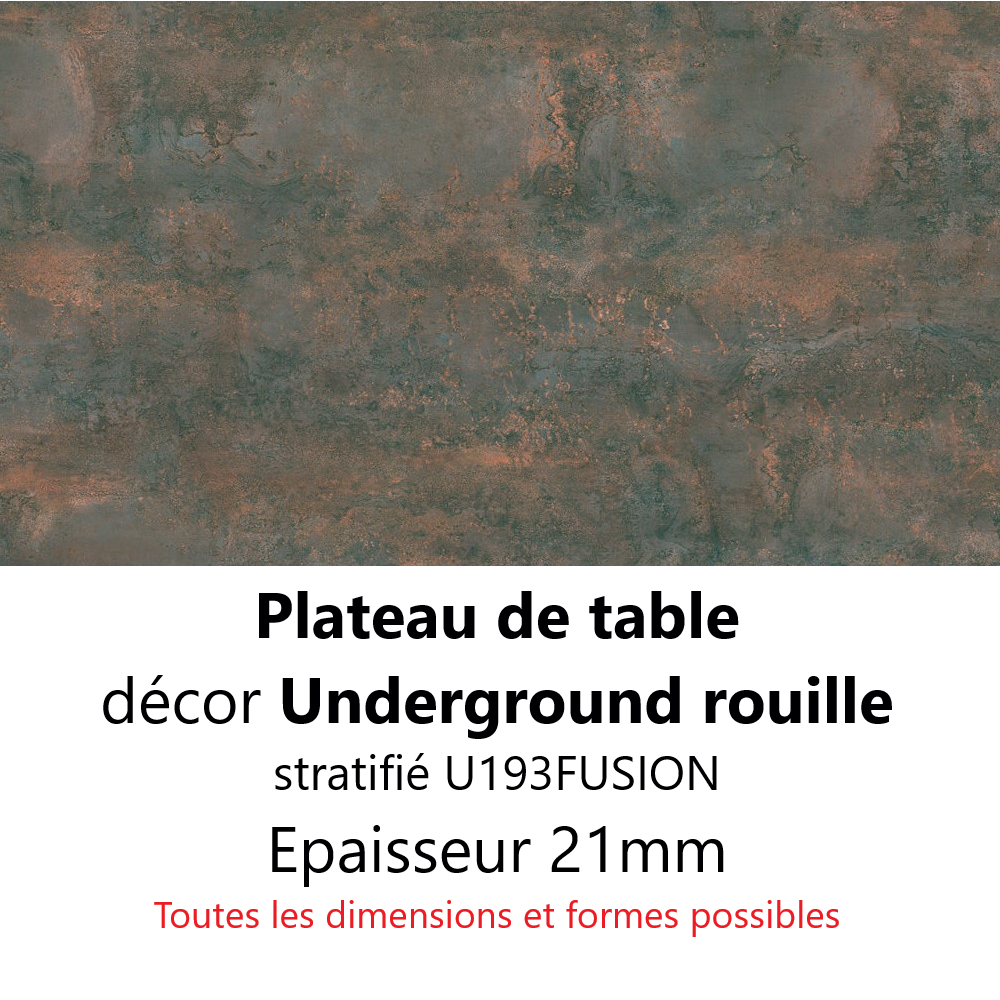 Plateau Underground Rouille 21 mm