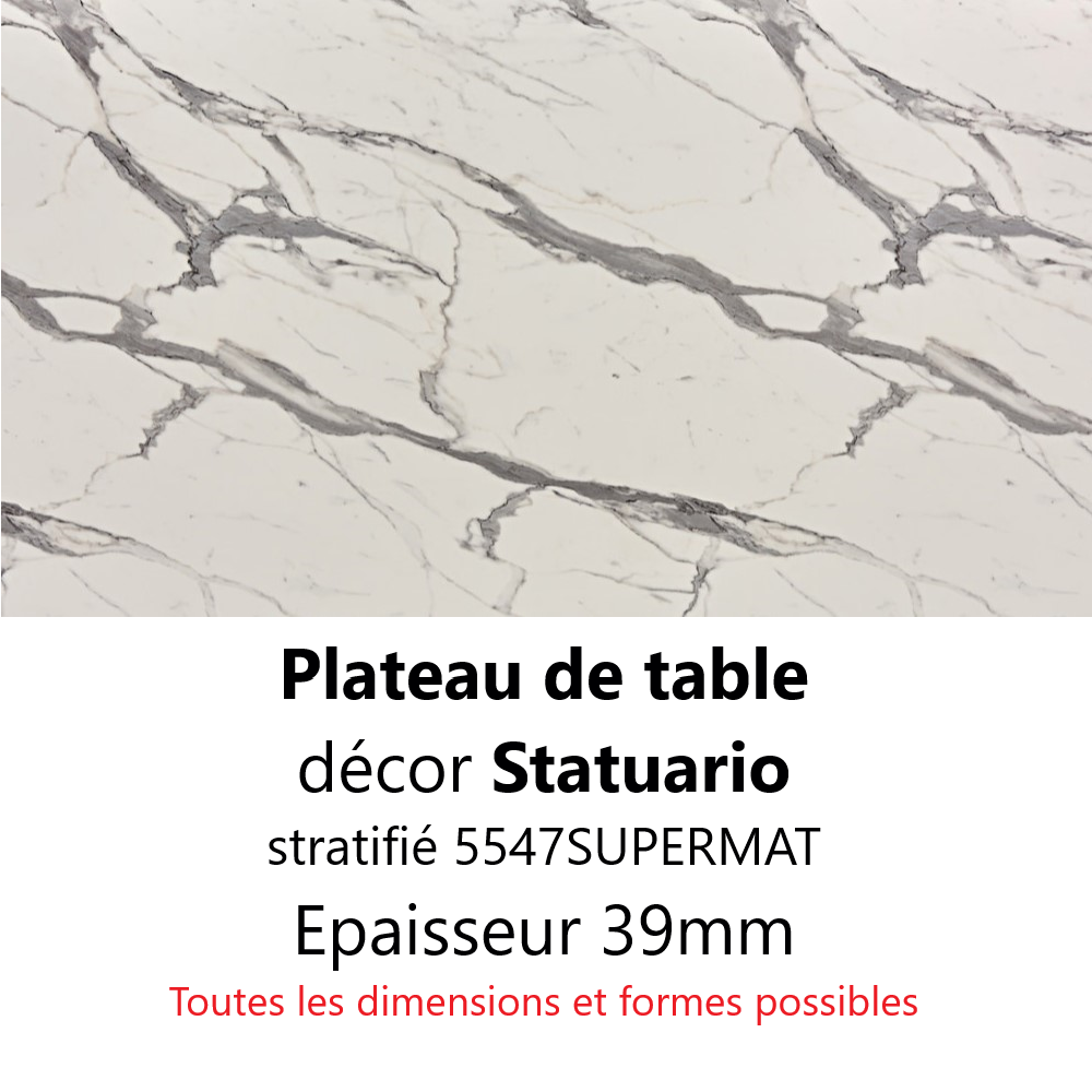 Plateau Marbre Statuario 39 mm
