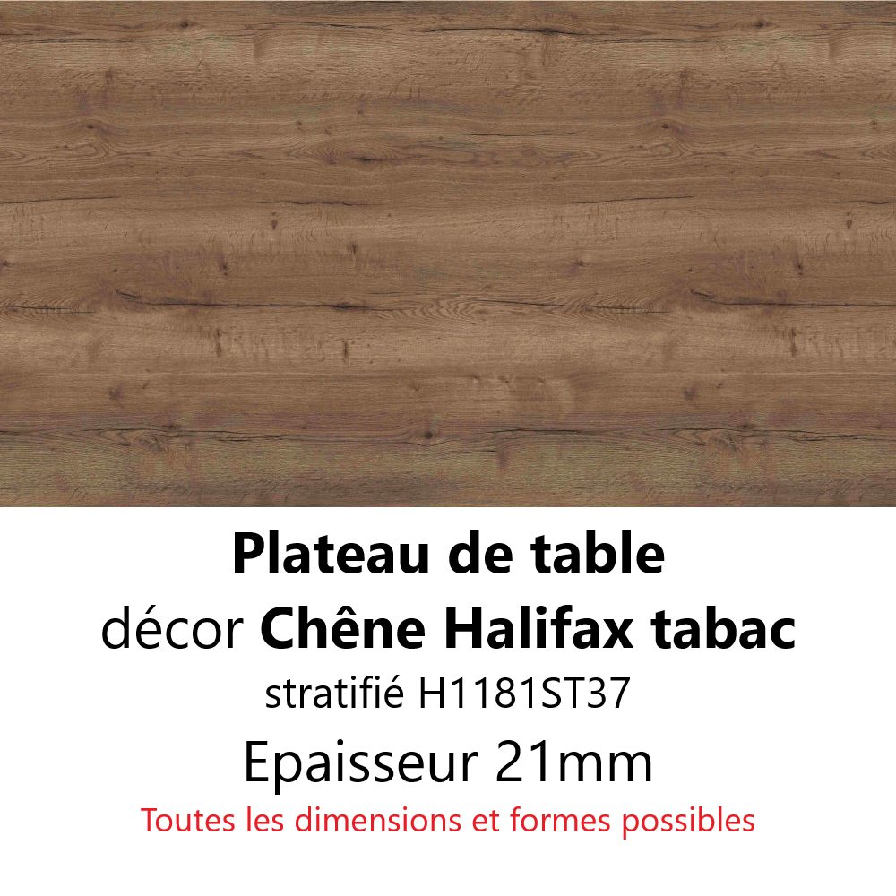 Plateau Chêne Halifax tabac 21 mm