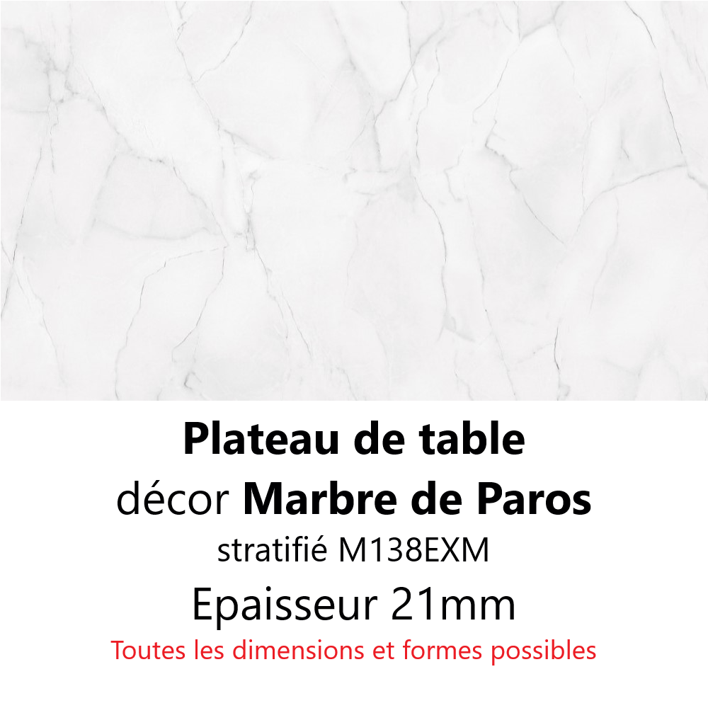 Plateau Marbre de Paros 21 mm
