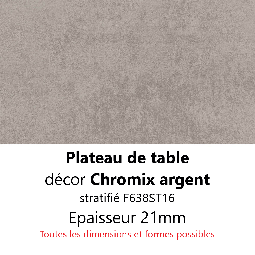 Plateau Chromix argent 21 mm