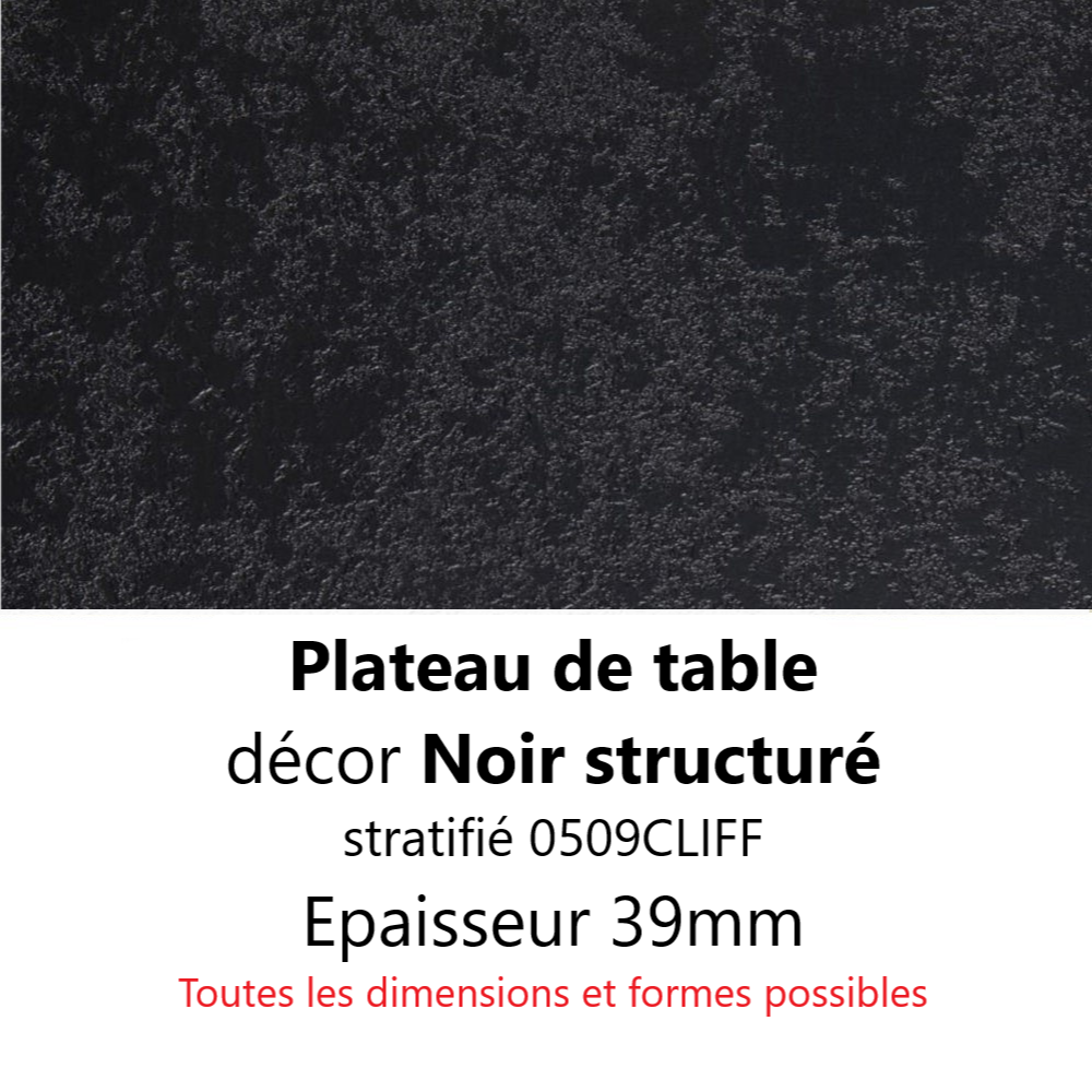 Plateau Noir structuré 39 mm Plateau Noir structuré 39 mm
