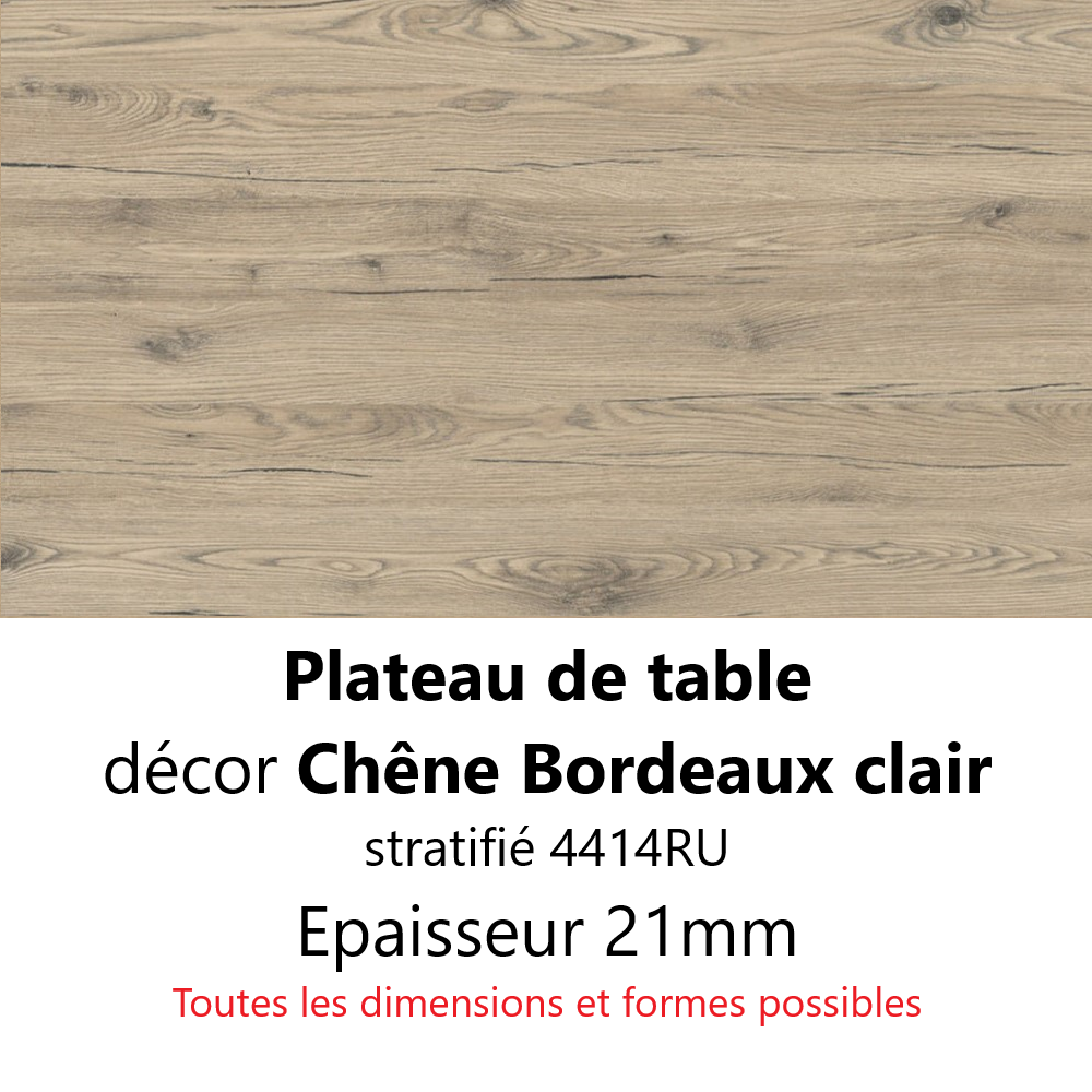 Plateau Chêne Bordeaux Clair 21 mm Plateau Chêne Bordeaux Clair 21 mm