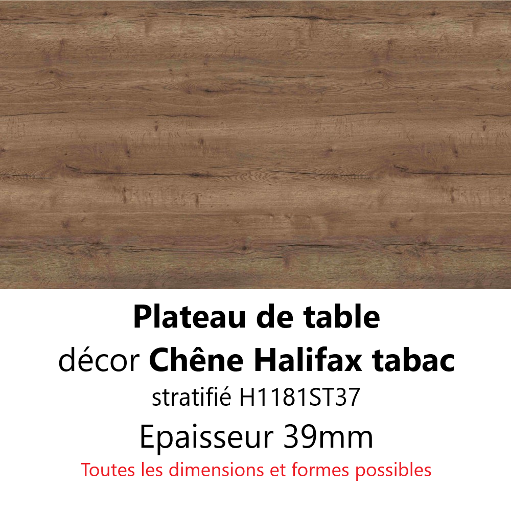 Plateau Chêne Halifax tabac 39 mm
