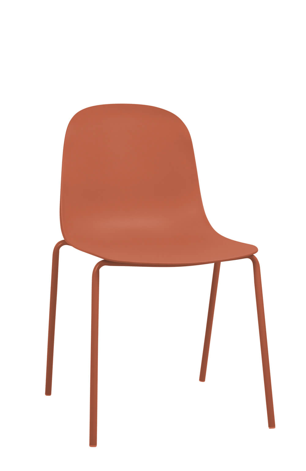 Gastronomie-outdoor-Kunststoff-stuhl_FOMA-F853-Orange_vorne-_farbkorr FOMA-F853 Orange