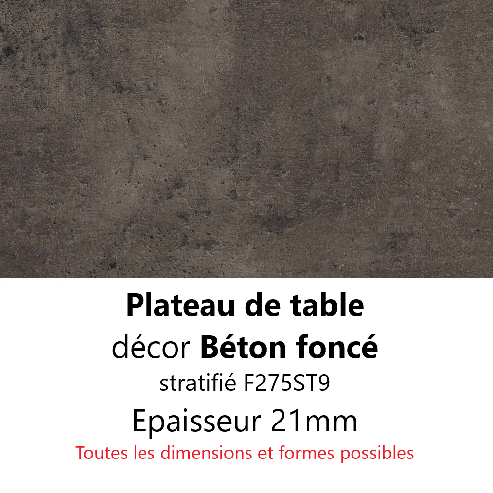 Plateau Béton Foncé 21 mm Plateau Béton Foncé 21 mm