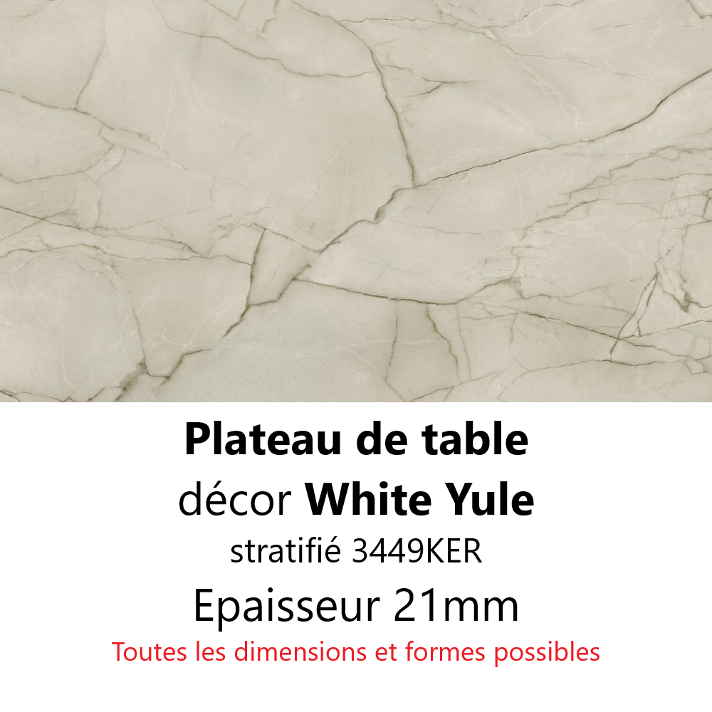Plateau Marbre White Yule 21 mm Plateau Marbre White Yule 21 mm