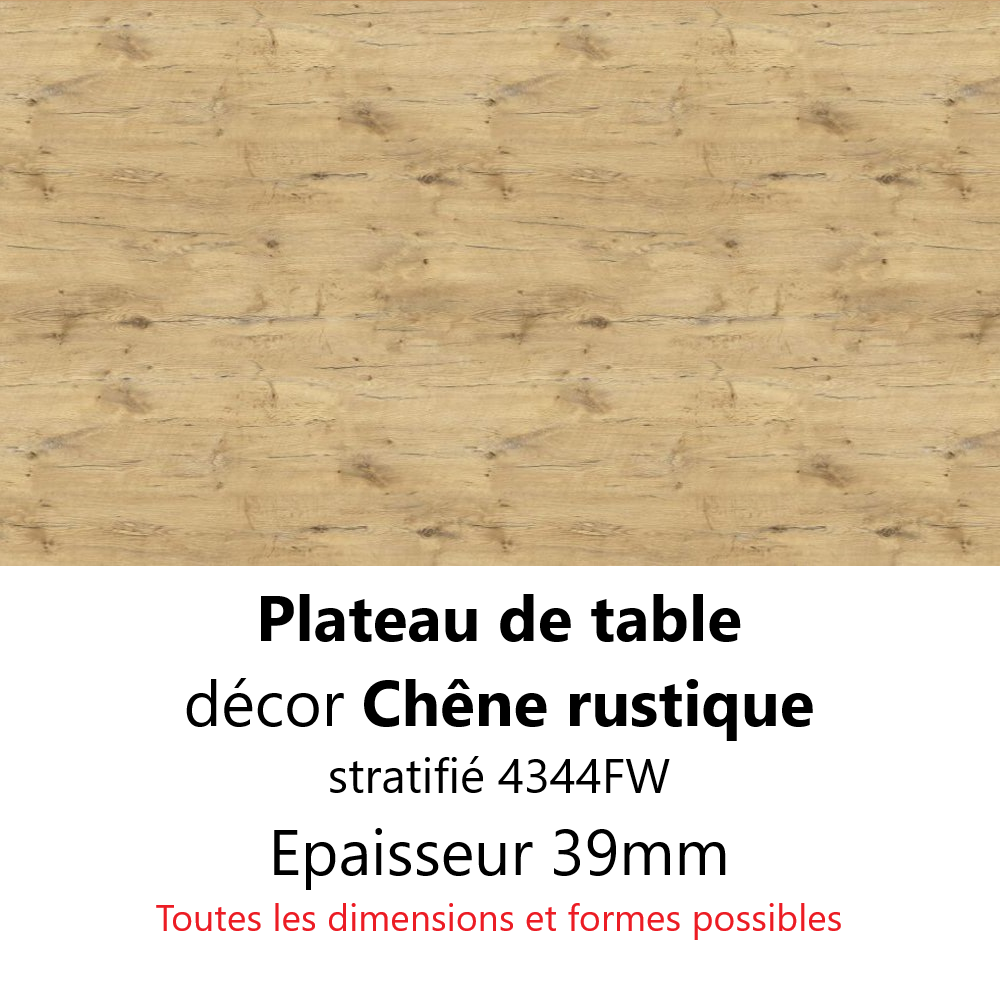 Plateau Chêne Rustique 39 mm Plateau Chêne Rustique 39 mm