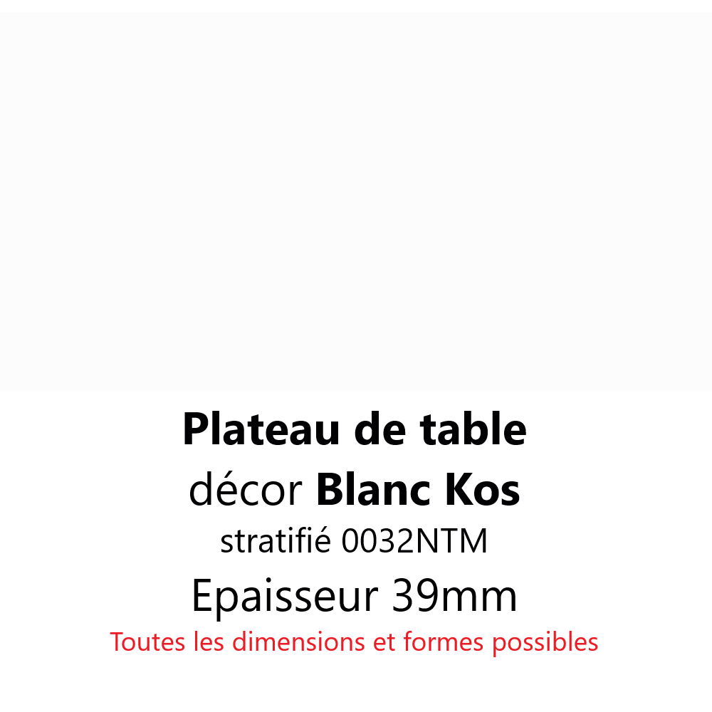 Plateau Fenix Blanc Kos 39 mm