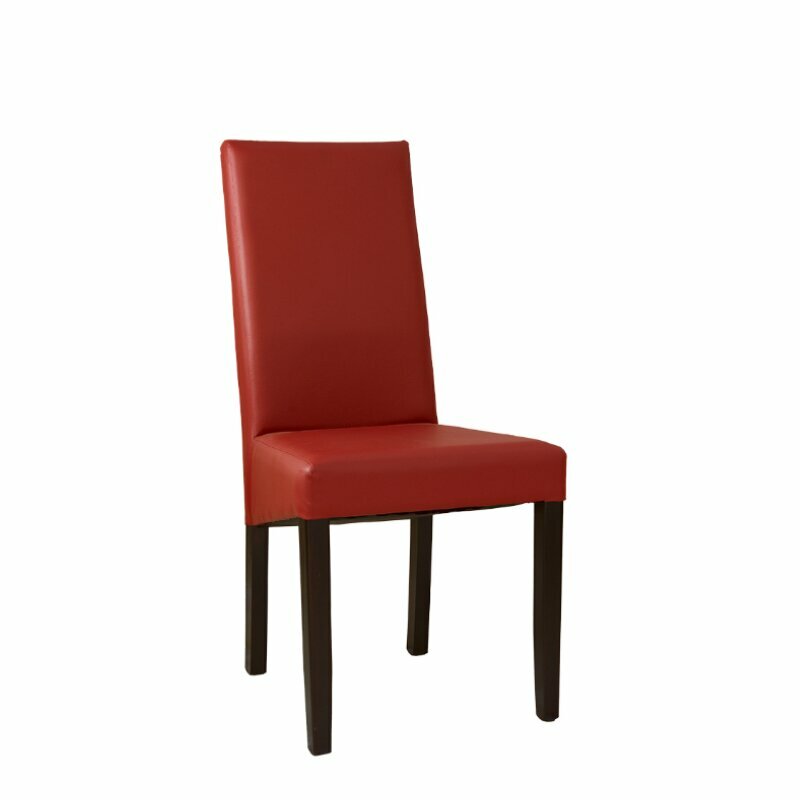 Chaise en bois rembourre PATIA-PLUS Cerisier Tissus