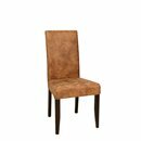 Chaise en bois rembourre ECITA Blanc Cuir vritable
