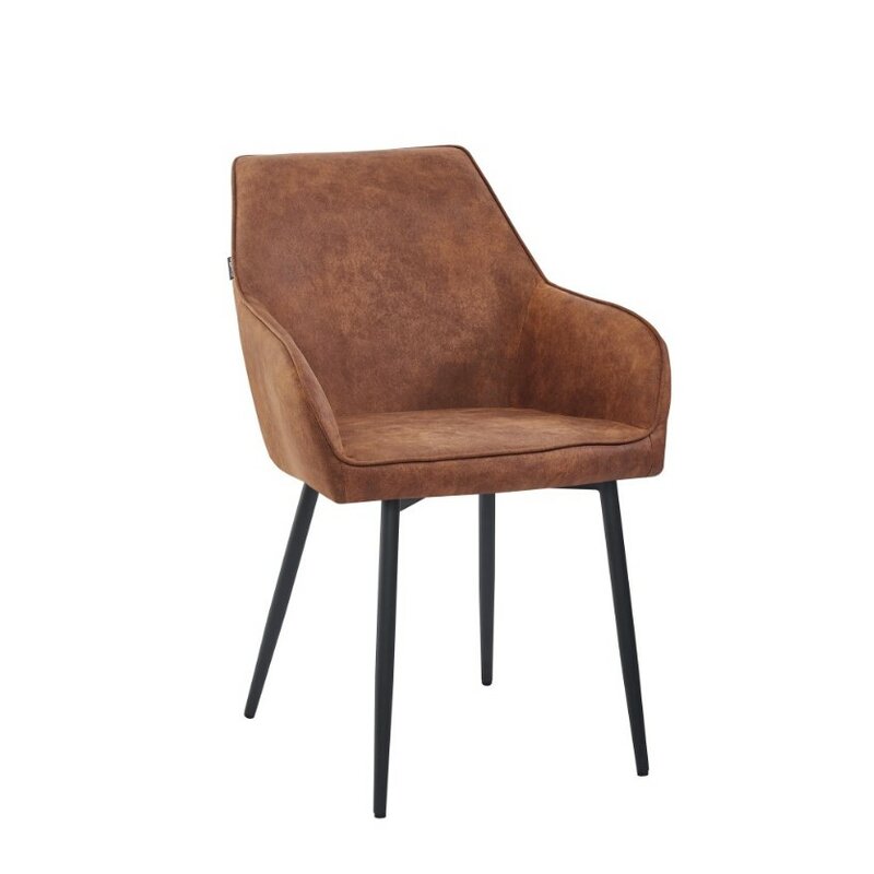 Chaises vintage brun et métal noir / Mobilier restaurant / Mobirex