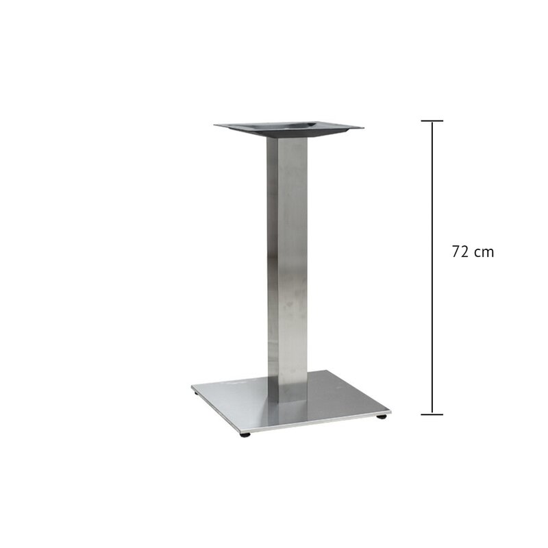 Pied de table inox brossé carré TG-404-E (haut. 72cm)