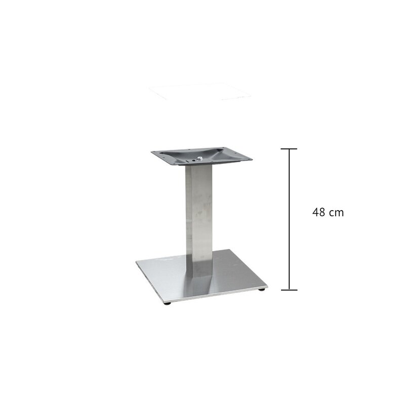 Pied de table basse inox brossé carré TG-404-EC (haut. 48cm)