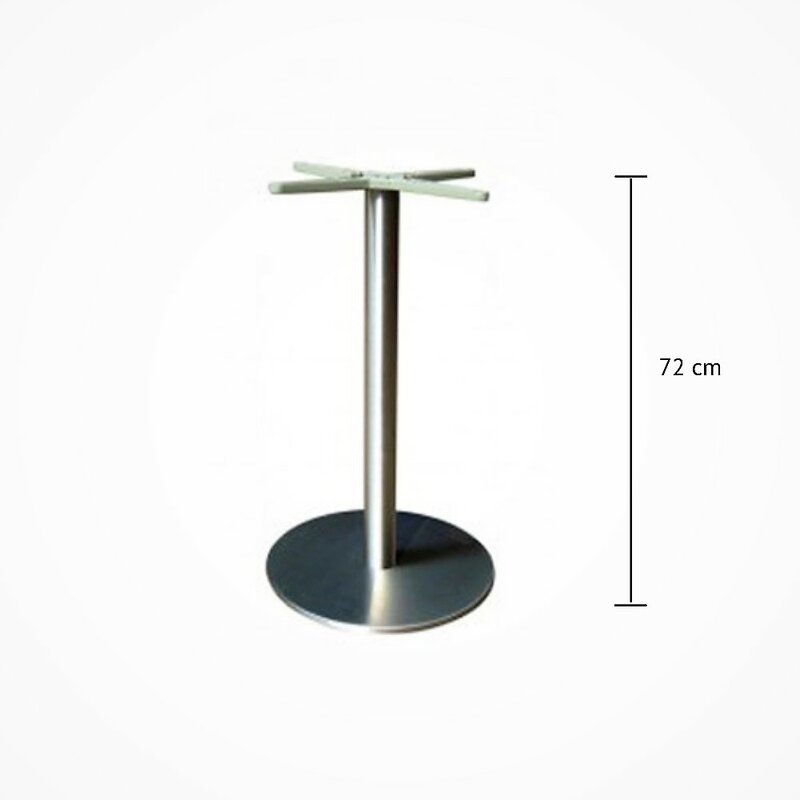 Pied de table inox bross rond EU-400 (haut. 72cm)