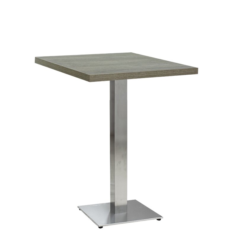 Pied de table haute inox brossé carré TG-404-EH (haut. 108cm)