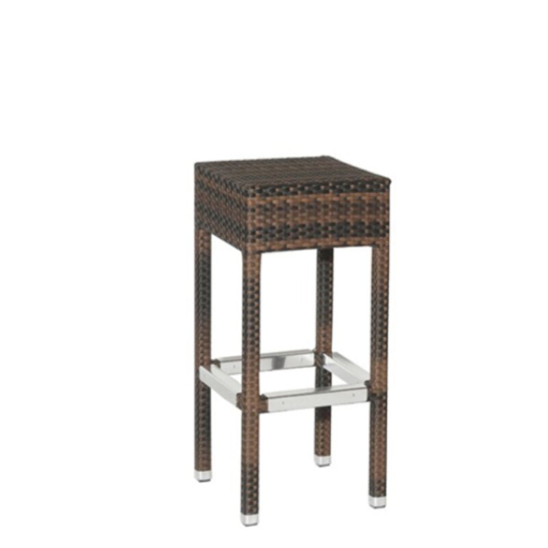 Tabouret de bar extrieur aluminium et rsine de synthse MAYA B brun