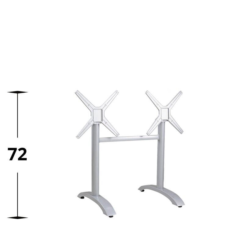 Pied de table double rabattable aluminium CINDY DOUBLE K (haut. 72 cm)