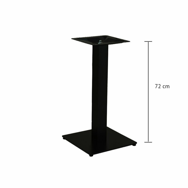 Pied de table carr en fonte noire MARINO-404 (haut. 72 cm)