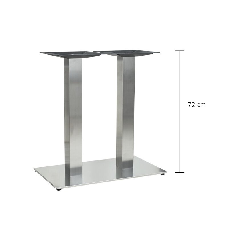 Pied de table double inox, Pieds Tables CHR Bistrot