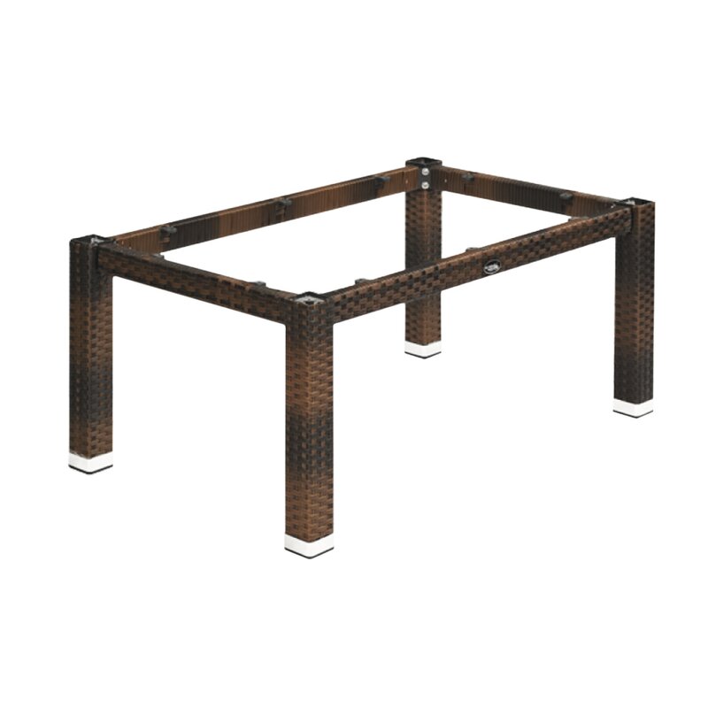 Structure de table basse rsine tresse SILVER brun (haut. 40cm)